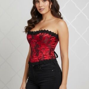 Sexy Red and Black Corset